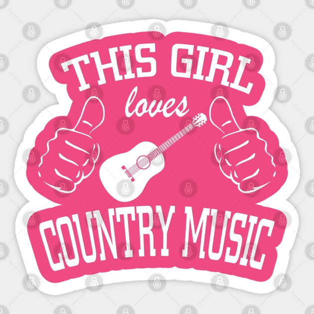 THIS GIRL LOVES COUNTRY MUSIC Sticker by MarkBlakeDesigns